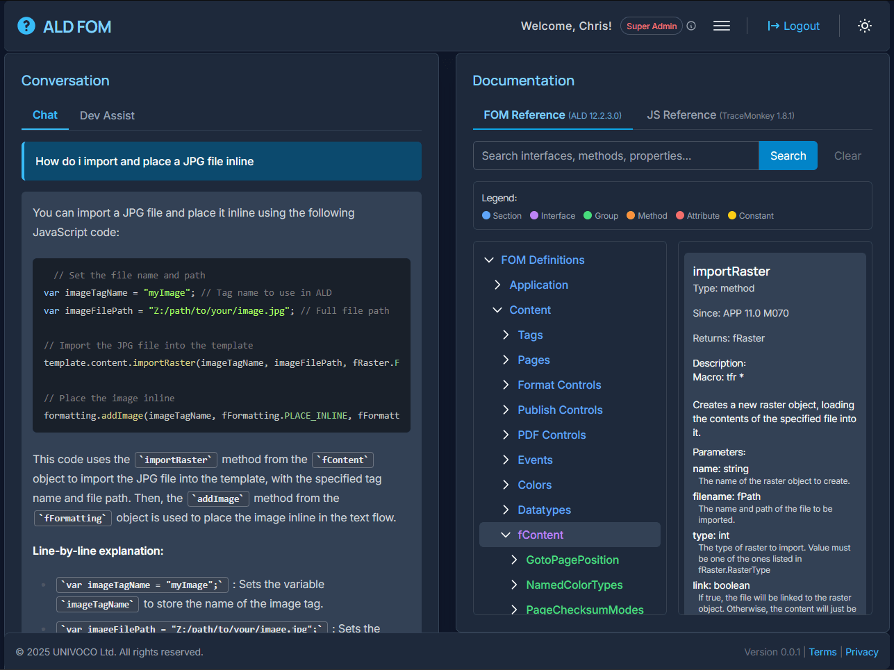 ALD portal screenshot 1